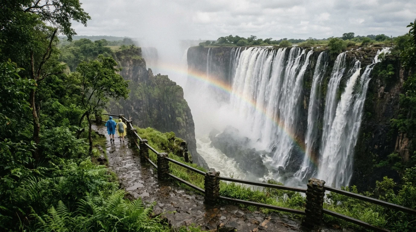 Rainforest viewpoint, first of the things to do in Victoria Falls